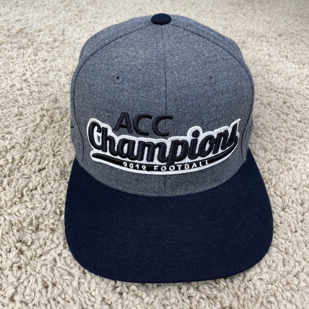 TOW FSU Seminoles 2012 ACC Football Champs Snapback Hat Gray Black Trucker Cap - Picture 2 of 8